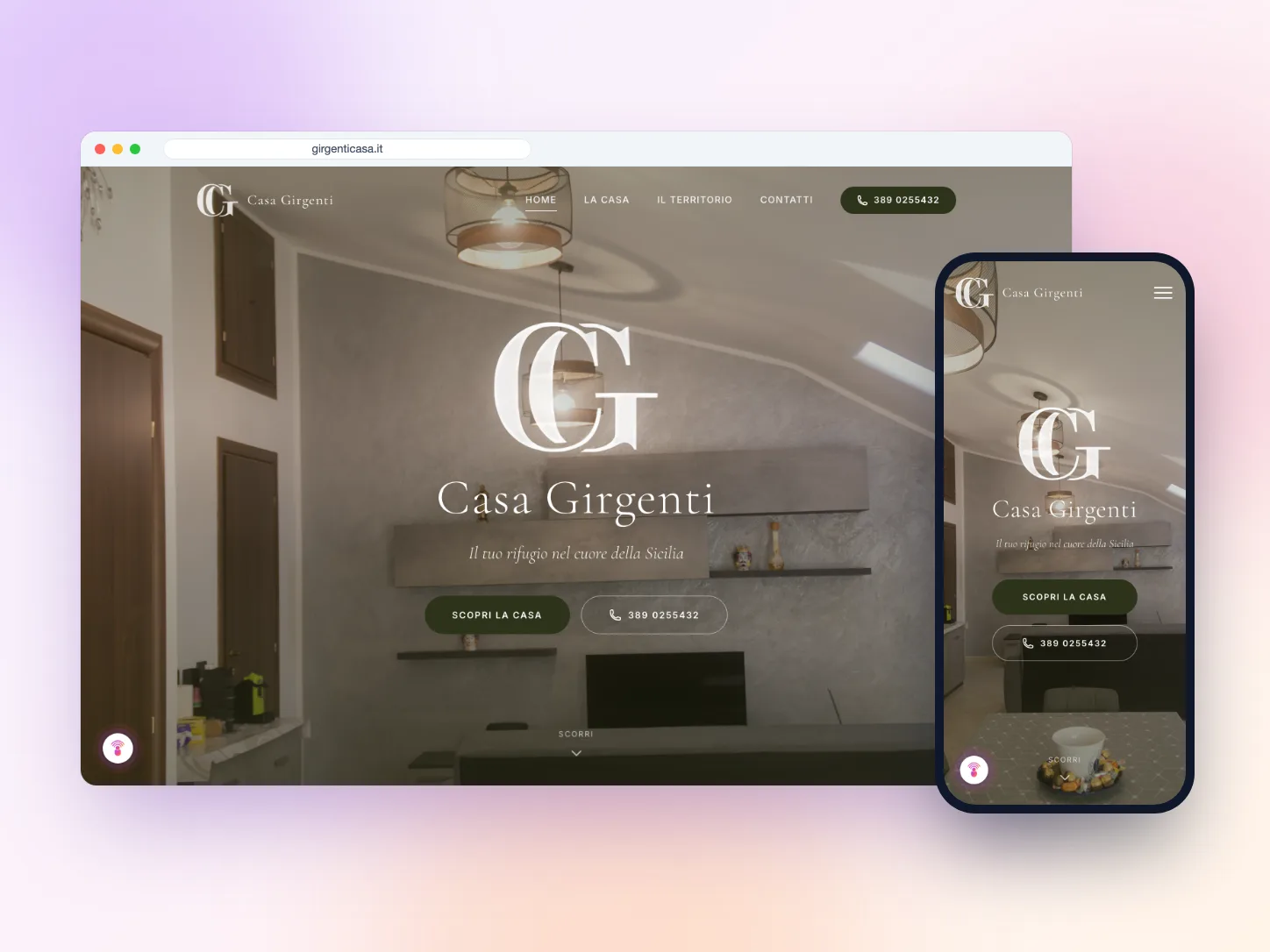 Sito Web per Casa Girgenti, struttura ricettiva a Nissoria (EN) — VIS Digital
