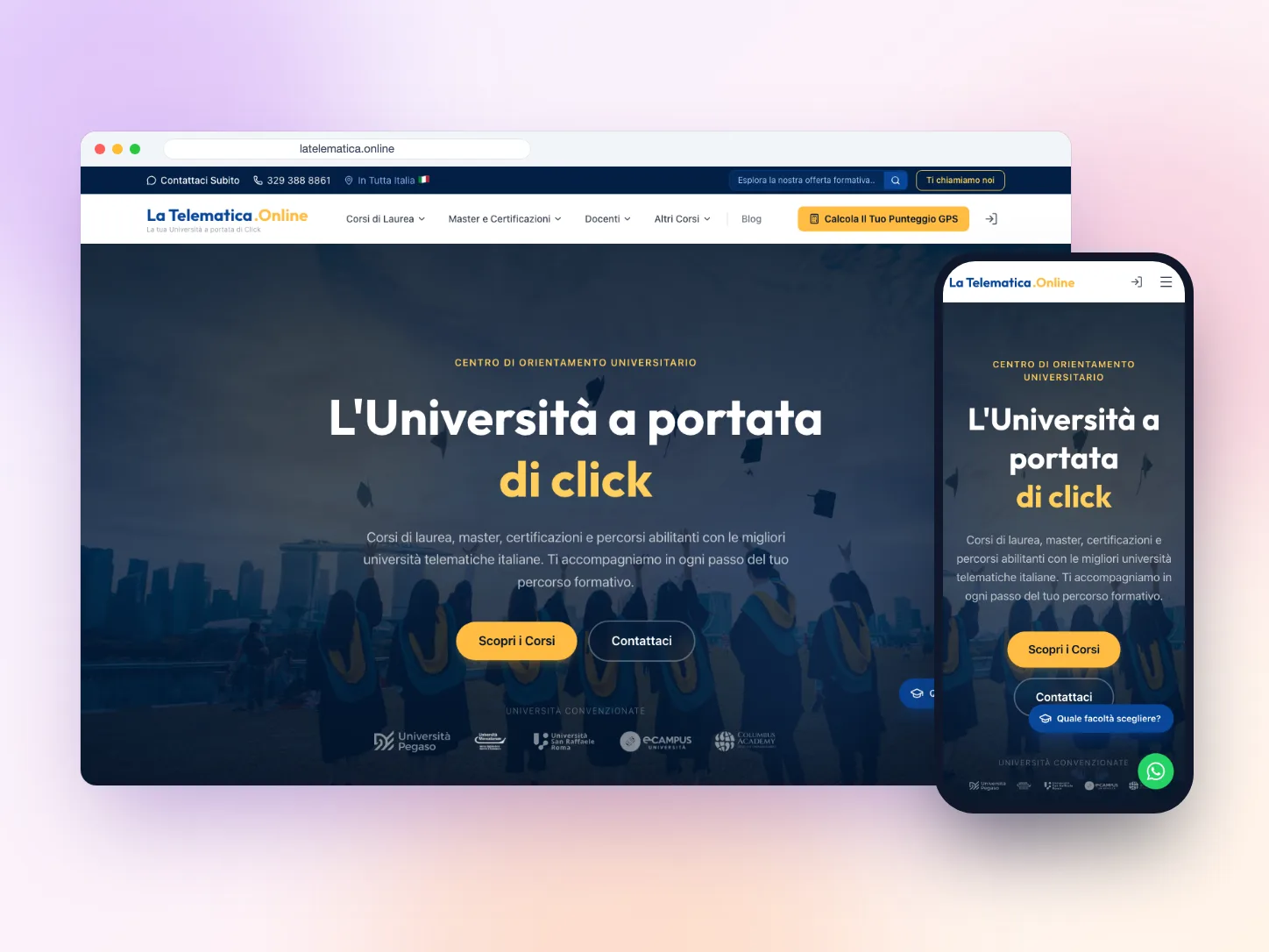 Sito Web per La Telematica, azienda di servizi a Nissoria (EN) — VIS Digital