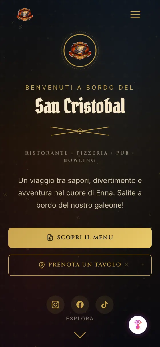 La pagina principale di sancristobal.iltuosito.agency vista da telefono
